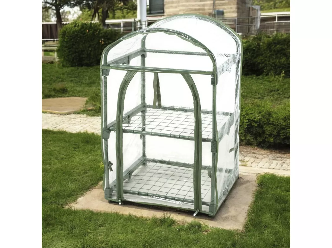 Serre Well Home à 2 niveaux avec cadre en métal 50x45x84cm