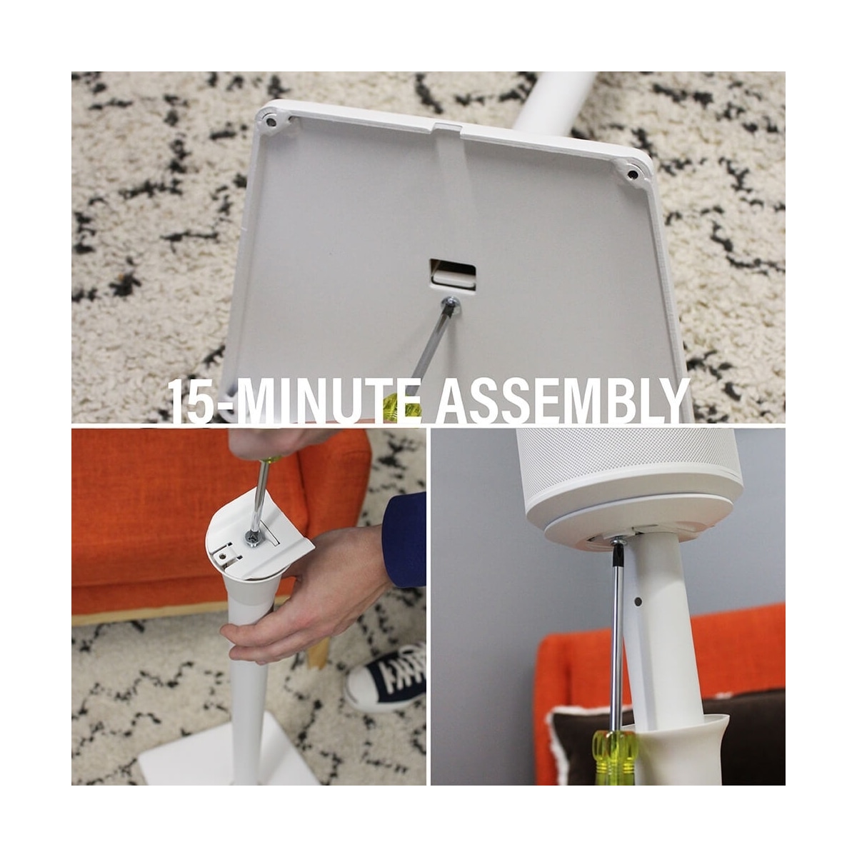 SANUS Gulvstativ for Sonos Era 100 Single Hvit