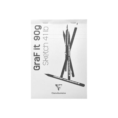 Clairefontaine Graf It - Carnet de croquis - 80 feuilles - A6 - 90 gr - blanc