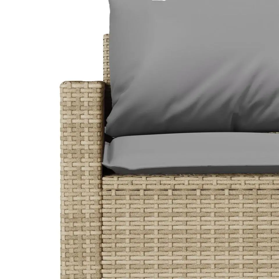 vidaXL - Tuinbank - Beige - Poly rattan
