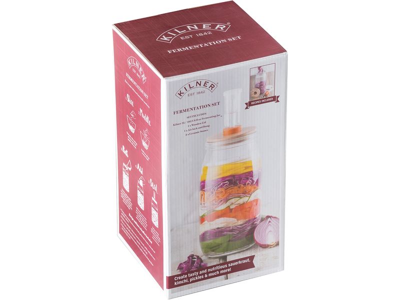 Kilner Fermentationsglas 3000 ml, 1 Stück Fermentationsset 3 l VV