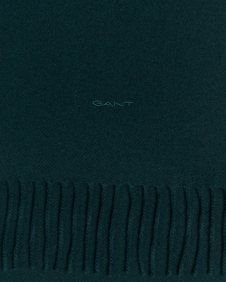 GANT Wool Scarf Tartan Green