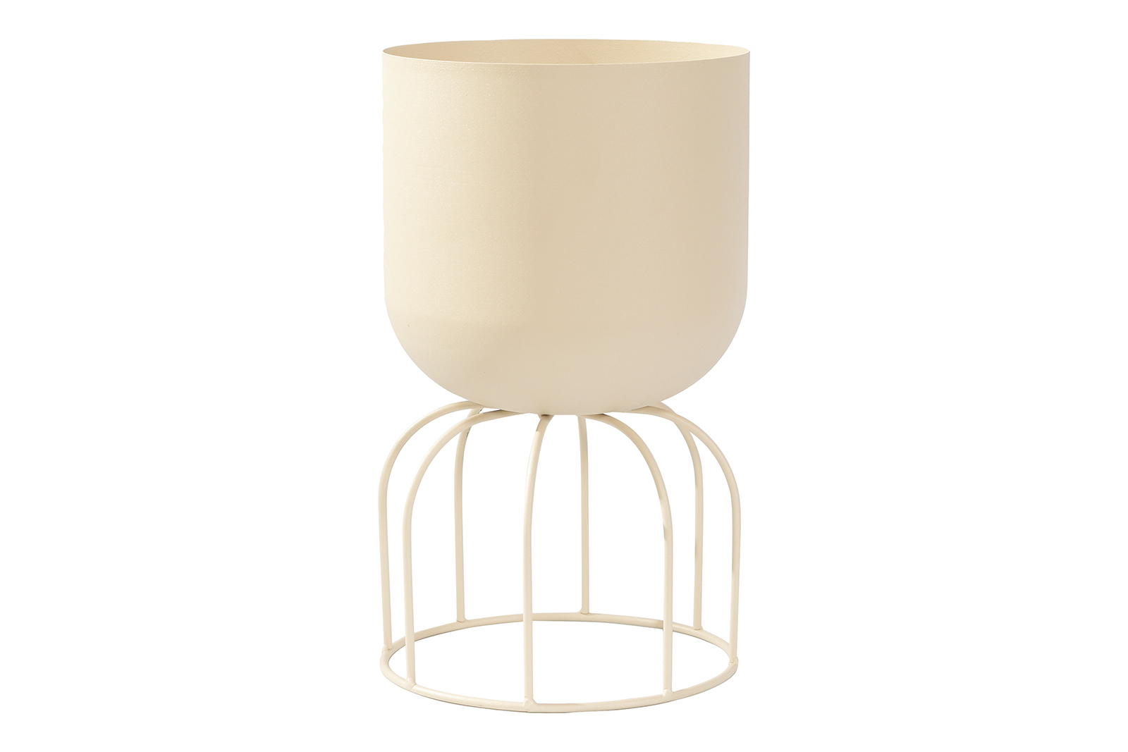 Wire blomsterpotte Beige på stativ. Ø:19,5