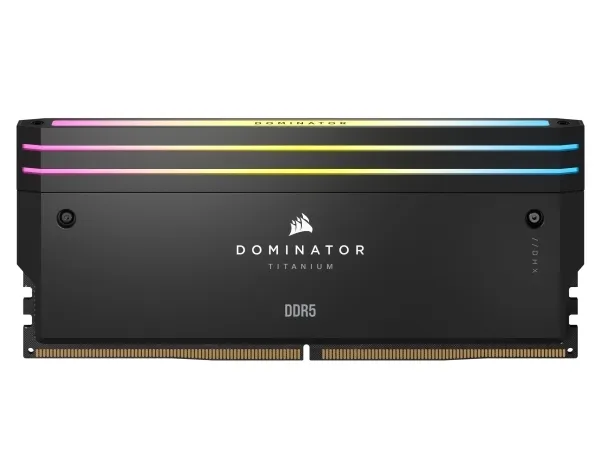 CORSAIR Dominator Titanium RGB - DDR5 - sæt - 48 GB: 2 x 24 GB - DIMM 288-PIN - 6000 MHz / PC5-48000 - CL30 - ikke bufferet - sort
