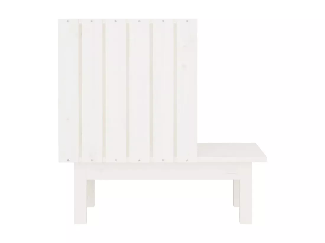 Maison pour chat Blanc 60x36x60 cm Bois de pin massif