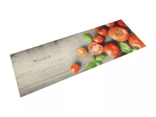 Tapis de cuisine lavable impression de tomates 45x150cm velours