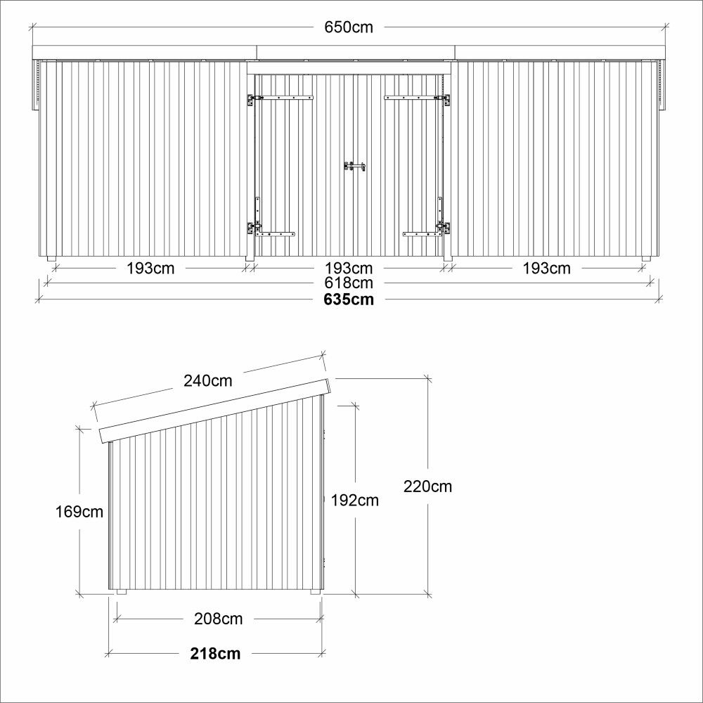REDSKAPSBOD PLUS NORDIC MULTI INKL. TAKPAPP/ALUMINIUMLIST UBEHANDLET 14M²
