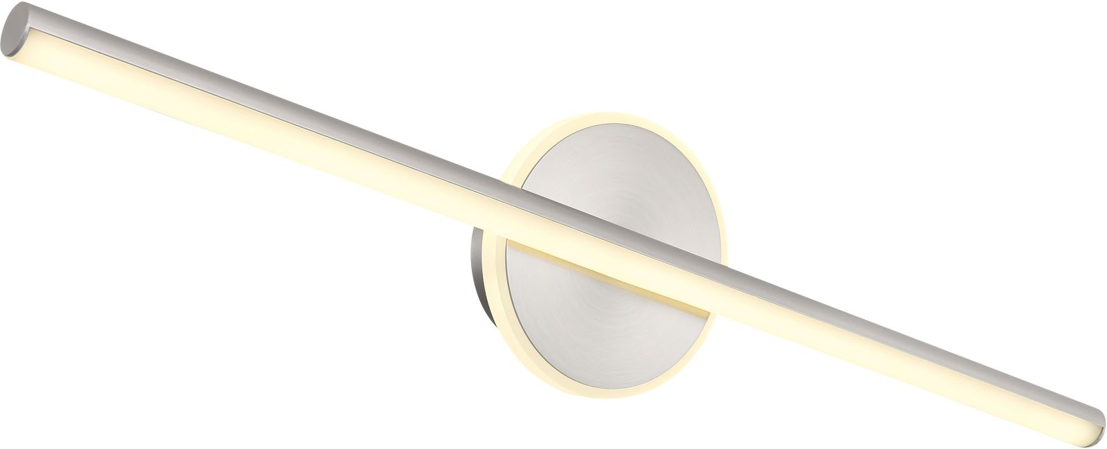 LED-Wandleuchte - Nickel matt - Metall - 61 cm