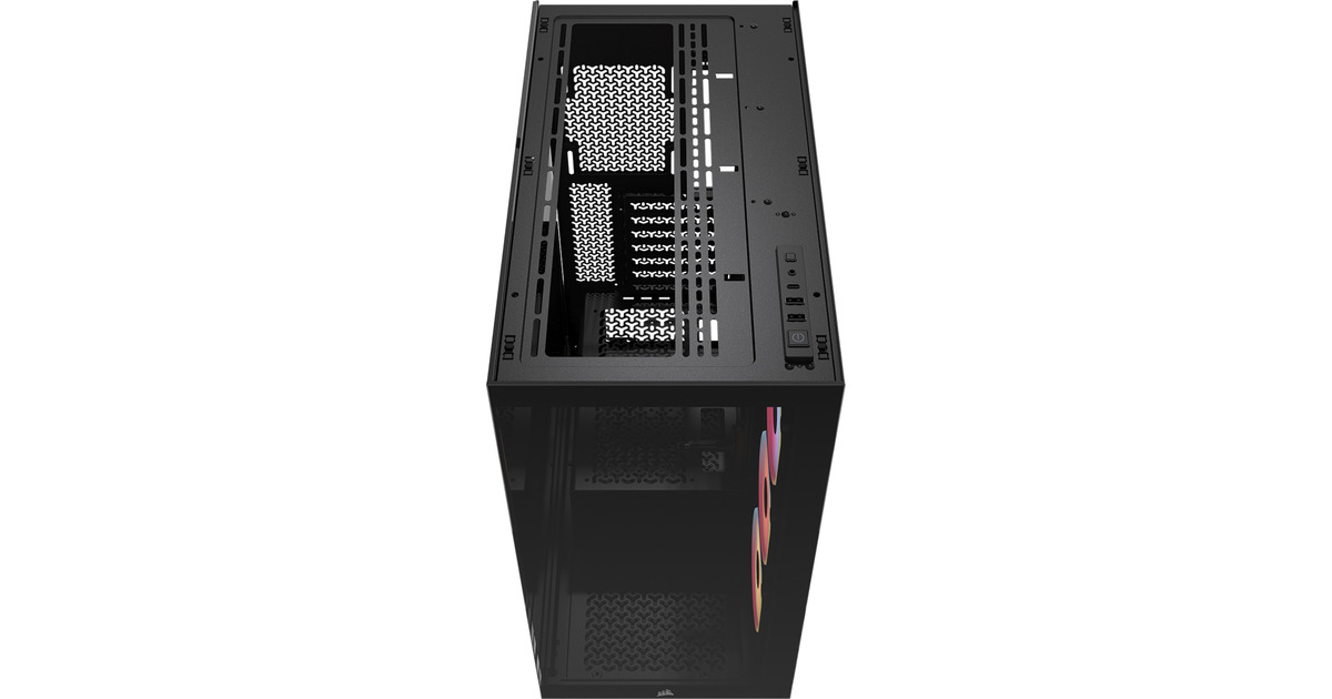 Corsair3500X LX-R RGB iCUE LINK midi tower behuizing  (Zwart | 2x USB-A | 1x USB-C | Tempered Glass)