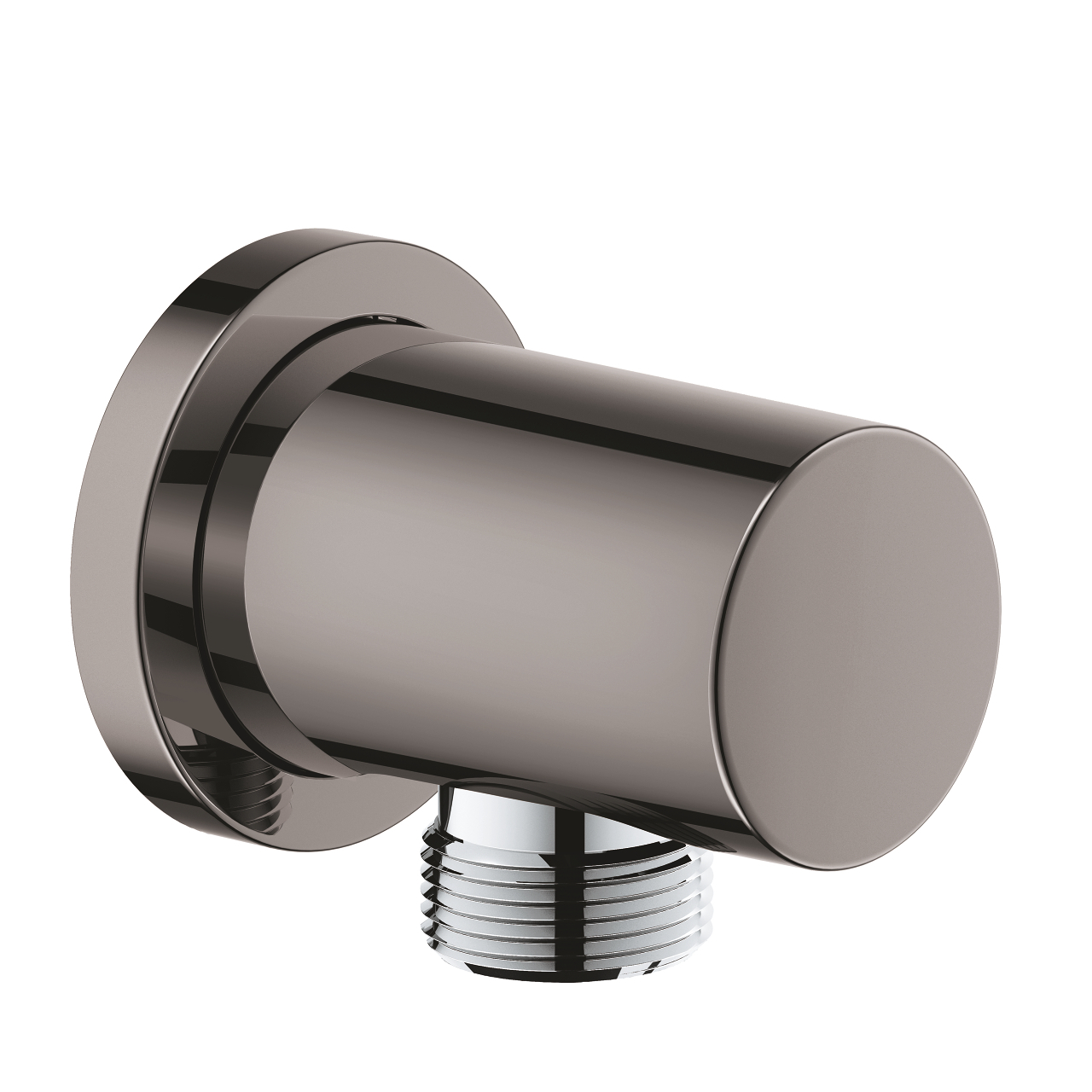 Grohe Rainshower wandaansluitbocht met ronde rozet hard graphite