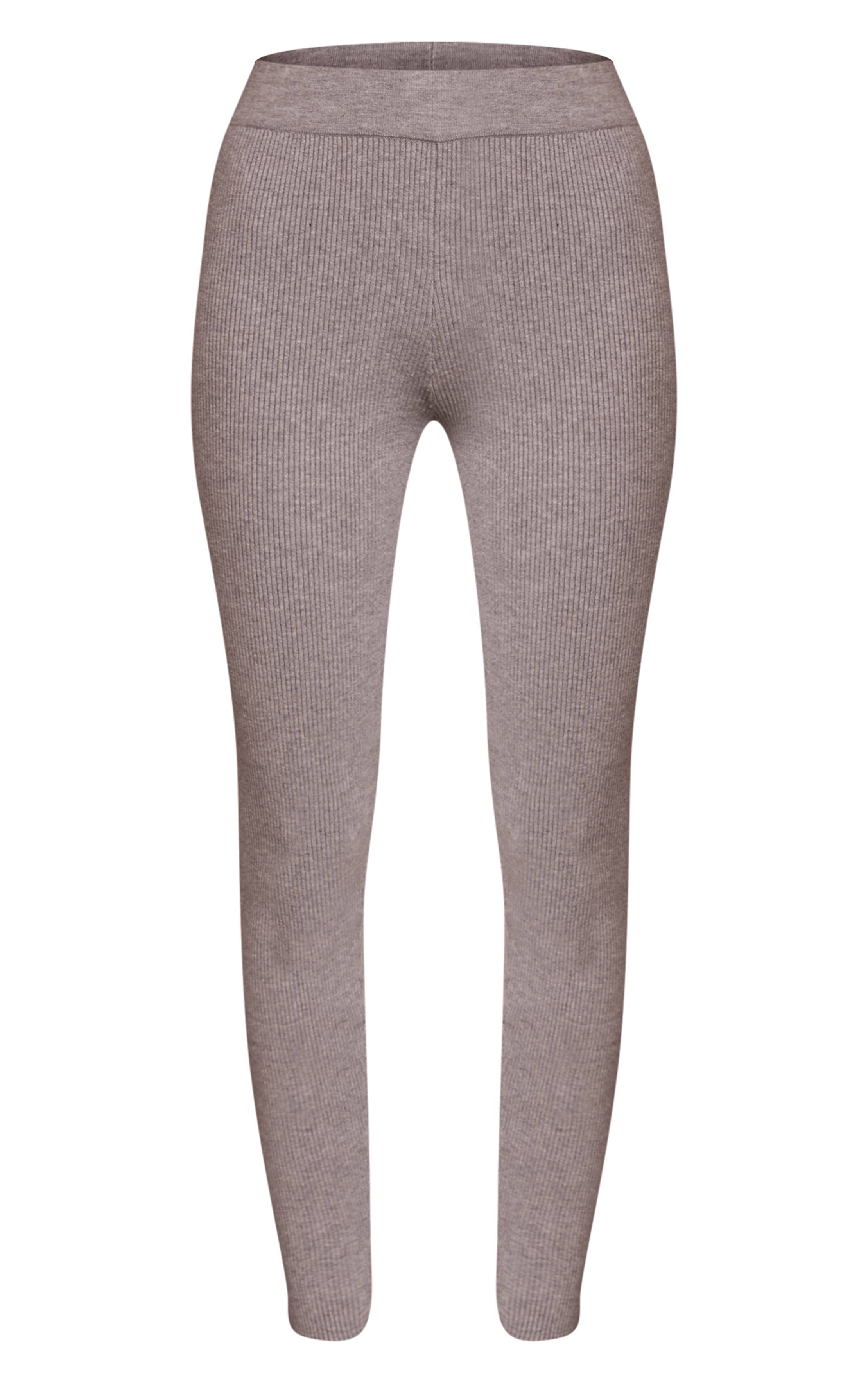 Gris Leggings En Maille