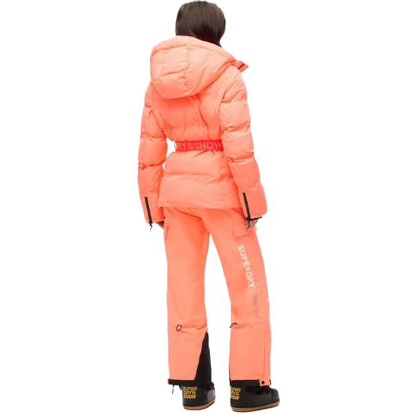 Veste de ski SUPERDRY LUXE PUFFER JACKET PASTELLINE CORAL