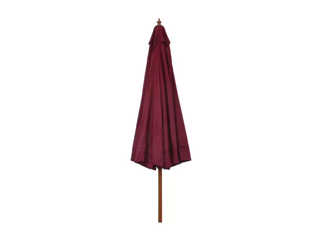Parasol avec mât en bois 330 cm Bordeaux