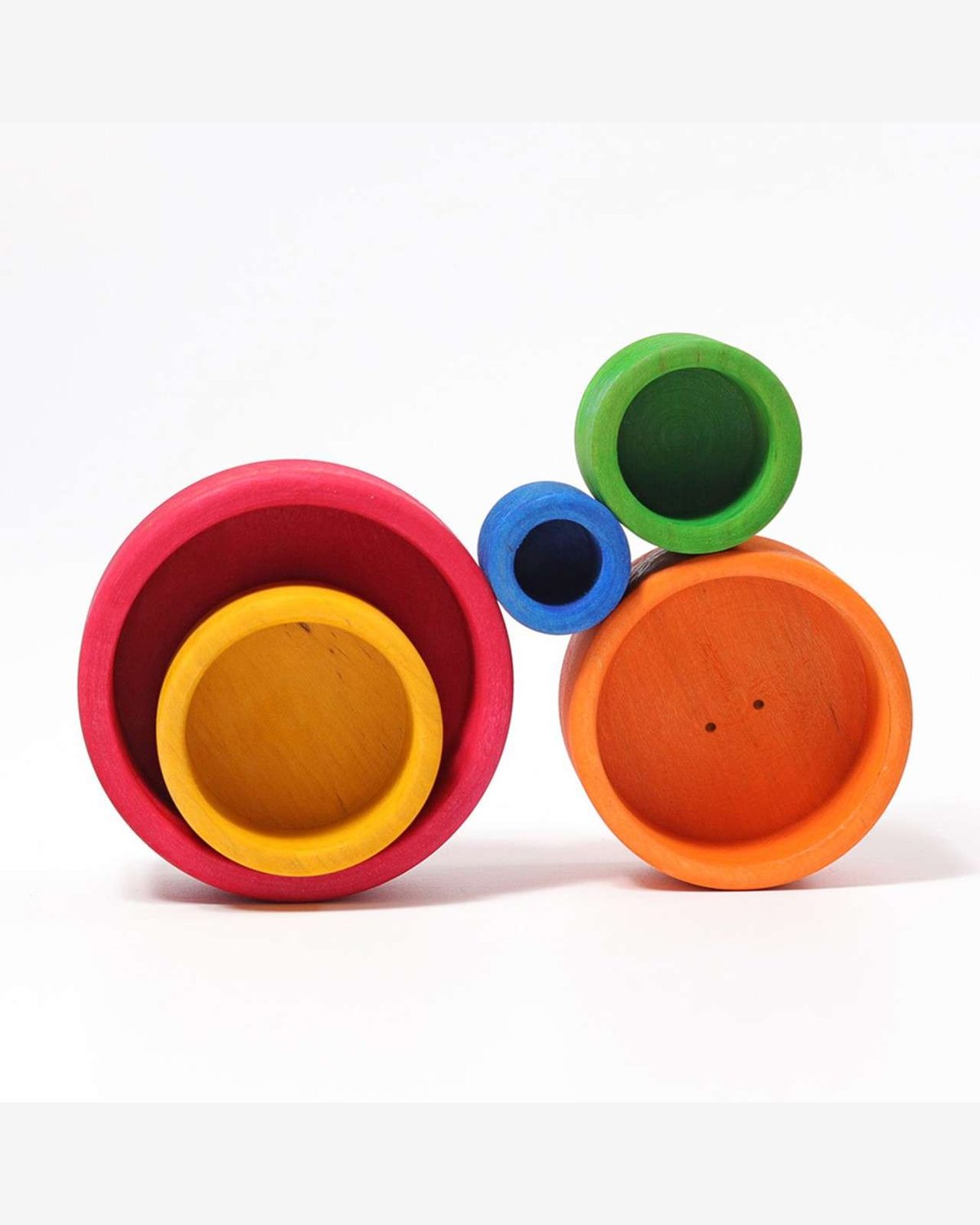 Stableskåler Regnbue 5pk – Leke i Tre | Montessori Leker
