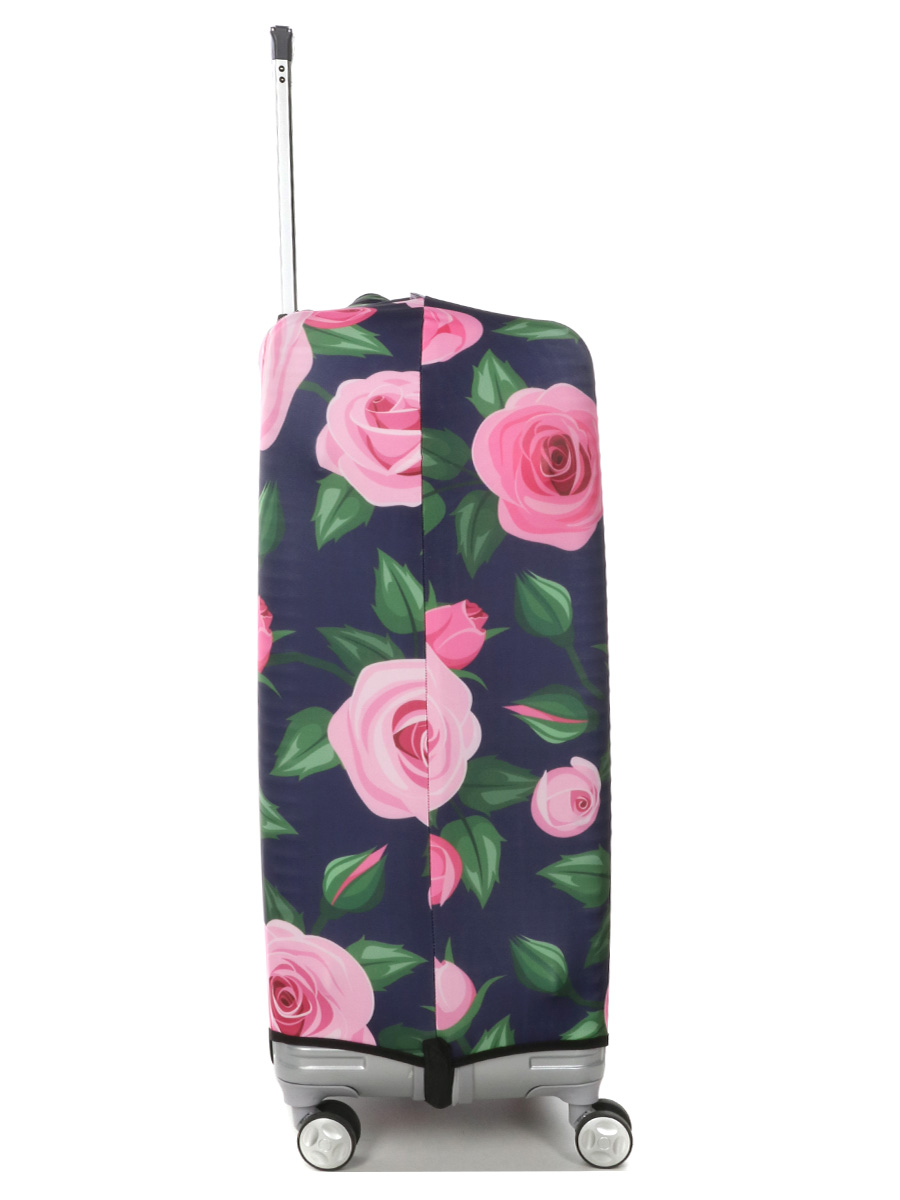 Housse de valise Periea Purple with Pink Roses L