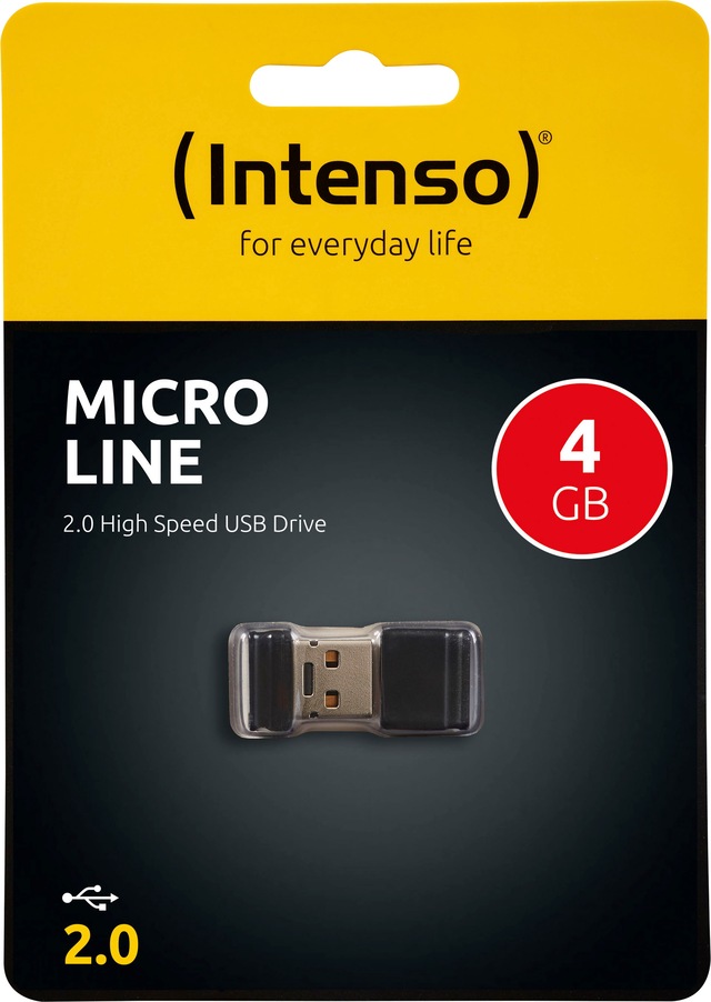 Intenso USB-Stick »Micro Line« (4GB GB Lesegeschwindigkeit 16,5 MB/s)