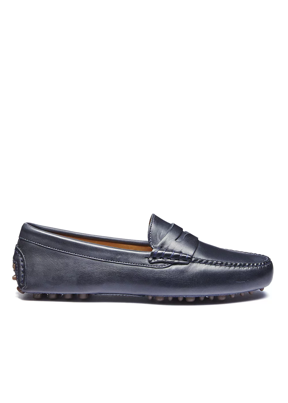 MOCASSIN DRIVER CUIR MARINE