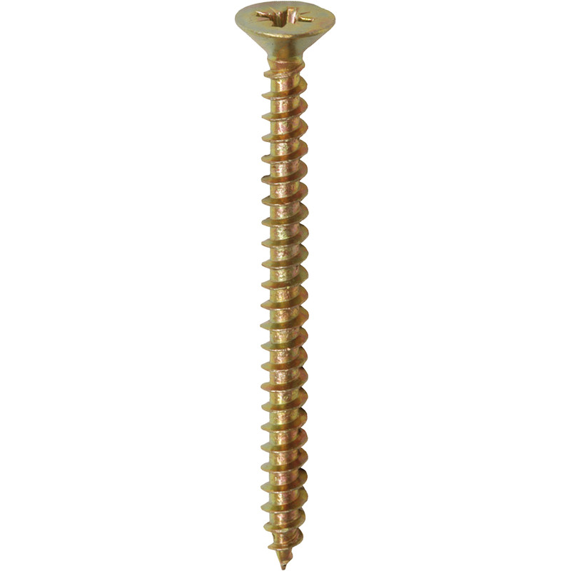 Spaanplaatschroeven geel verzinkt platkop 4x35mm PZ