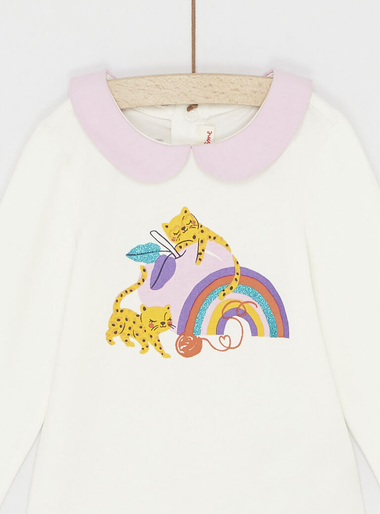 Body manches longues uni ecru pour bébé fille