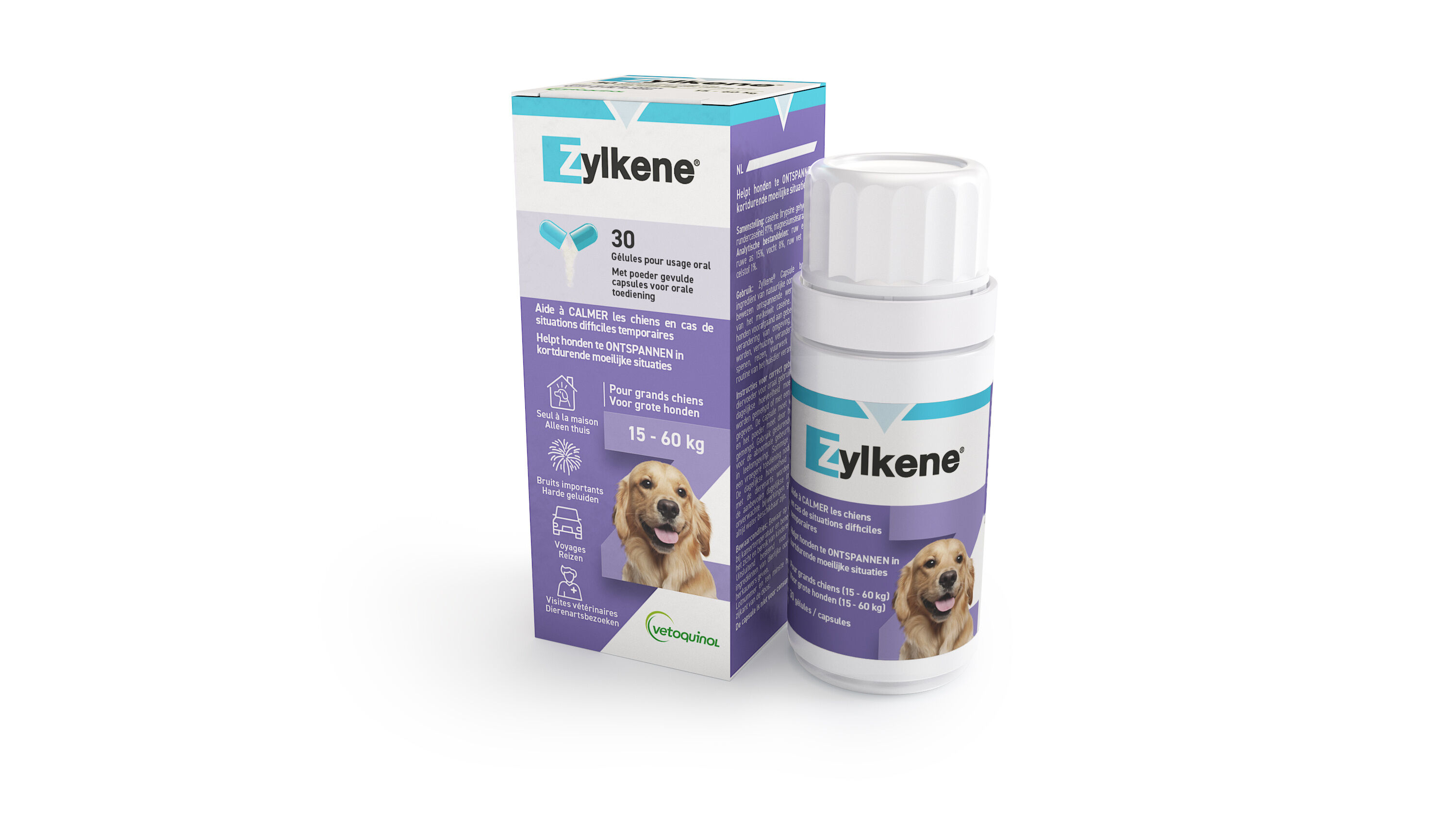 Zylkene Capsule - Honden 15-60 kg - Anti stressmiddel Hond