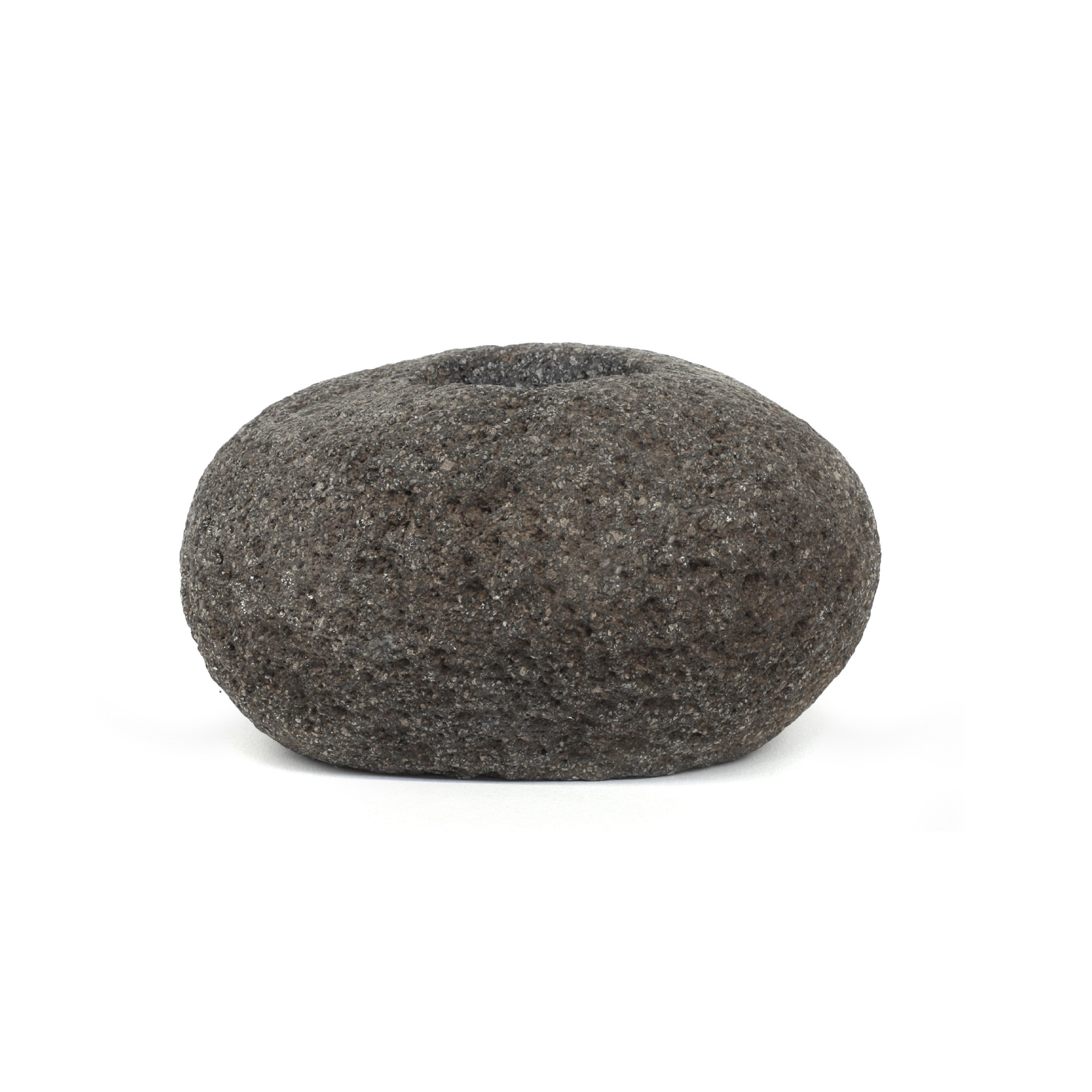 Teelichthalter 'Riverstone', grau, B 12 cm, L 10 cm, H 7 cm von fischer's lagerhaus