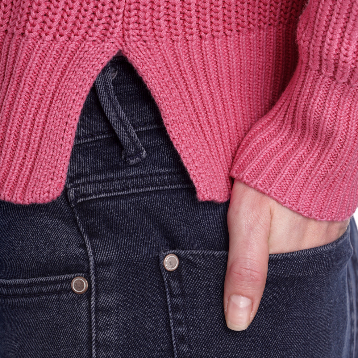 Jonas Nielsen Damen Strickjacke mit Knopfleiste pink