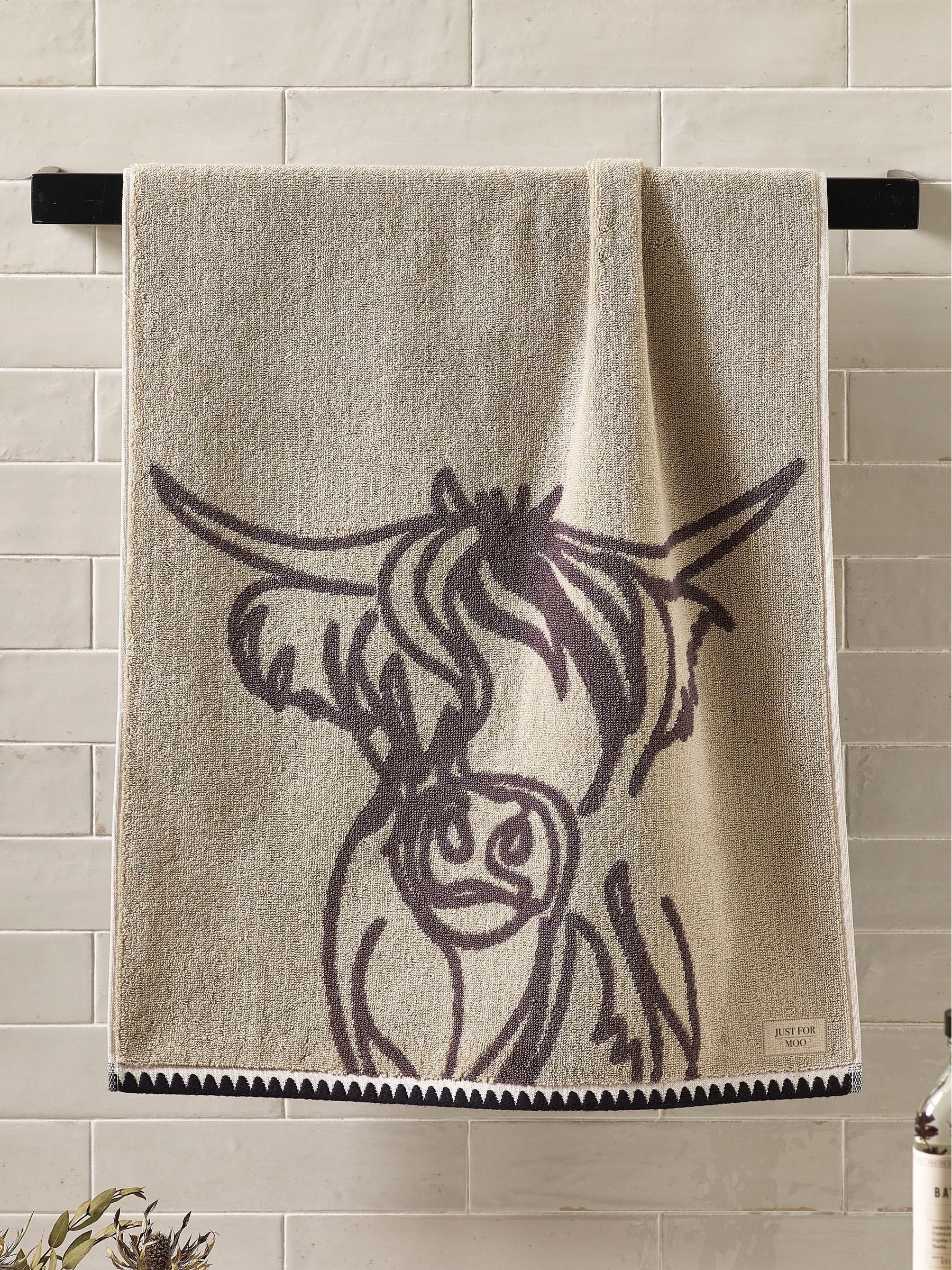 Hamish the Highland Cow 100% katoenen handdoek