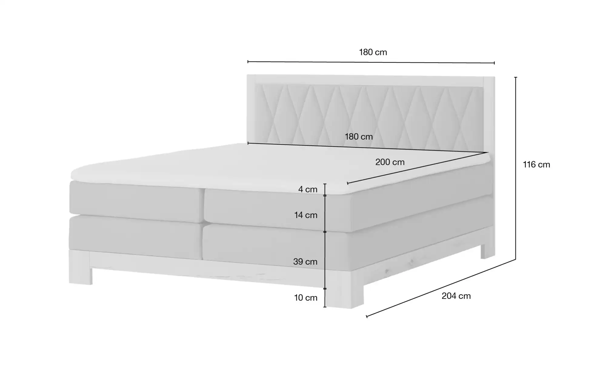 Switch Refresh Boxspringbett teilmassiv Endo