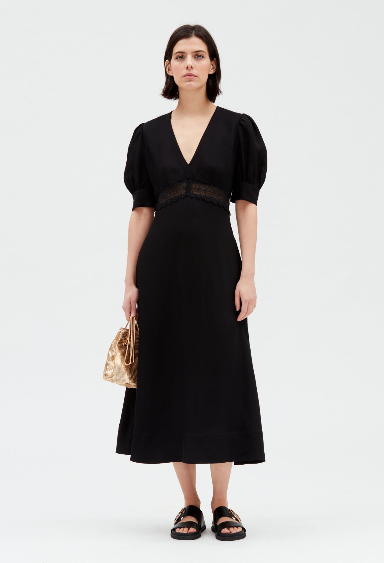 Robe midi brodee