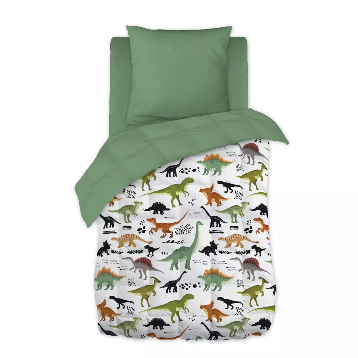 Couette imprimée enfant (140 x 200 cm) Cretace Verte