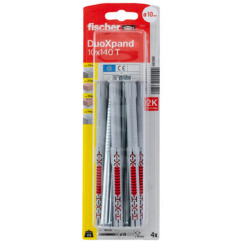 Fischer DuoXpand constructieplug 10x140 mm 4 stuks