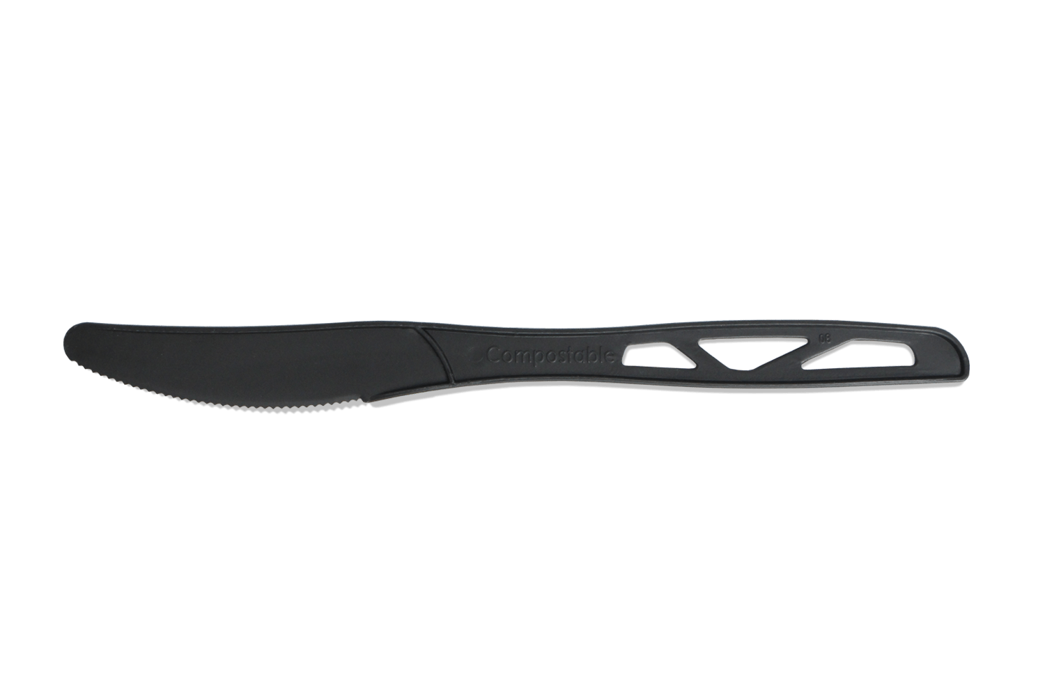 Herbruikbaar mes 180mm CPLA zwart BIO