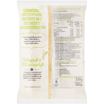 Jumbo Biologisch Zuurkool Naturel 520 g