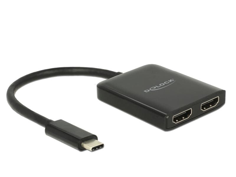 Delock Multiadapter USB-C - 2x HDMI out 4K 30Hz Splitter Sc USB Type-C Splitter (DP Alt Mode) > 2 x HDMI out 4K 30 Hz