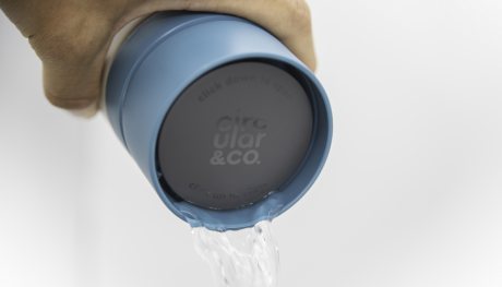 Circular Water Bottle 600Ml Chalk & Blue