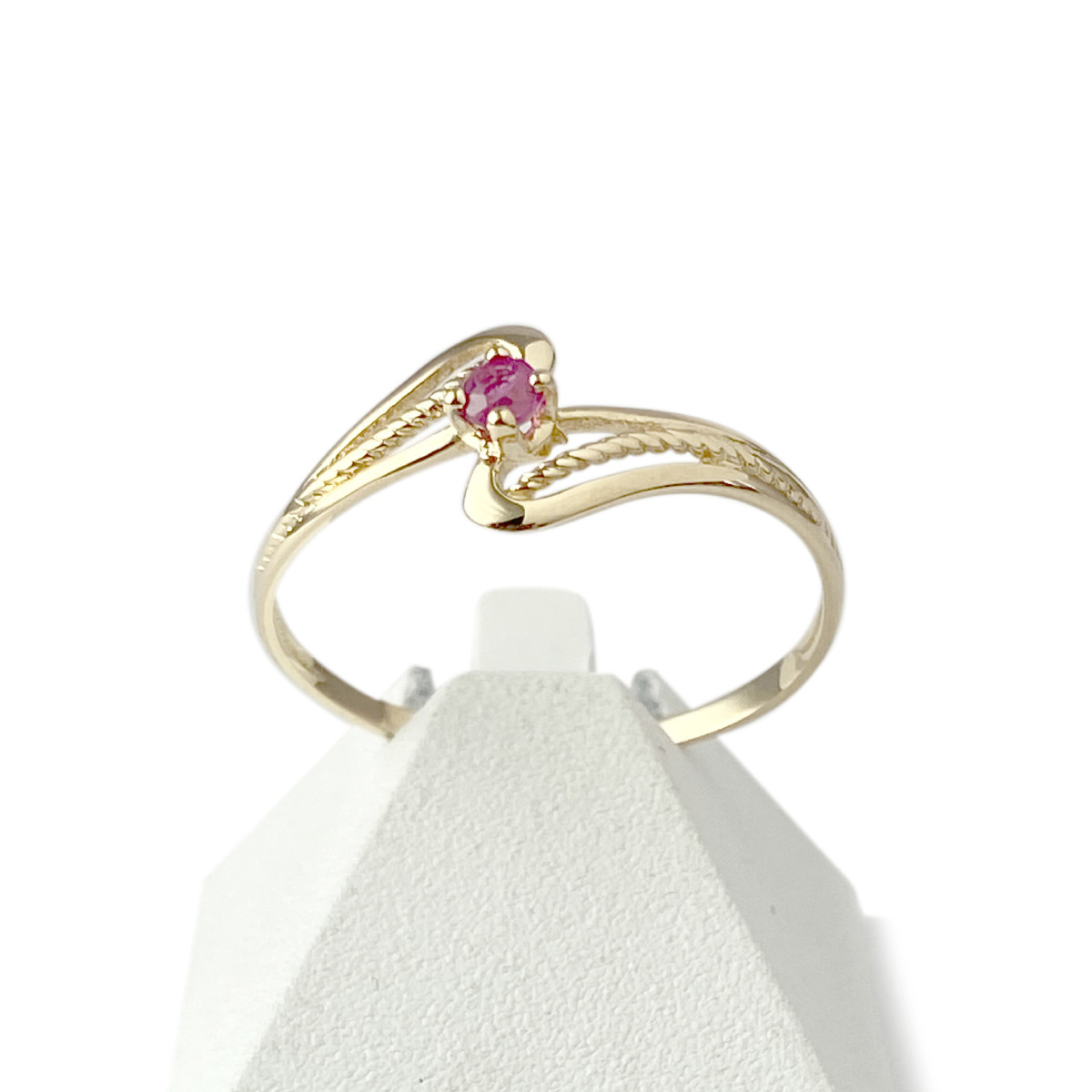 Bague d'occasion or 750 jaune rubis