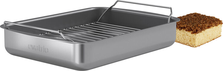 Eva Trio Professionel bradepande med rist 30x22 cm keramisk Slip-Let® Grey