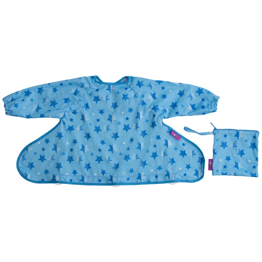 TidyTot Lätzchen Tidy Tot Cover & Catch Langarm Lätzchen Doppelpack SterneFrüchte