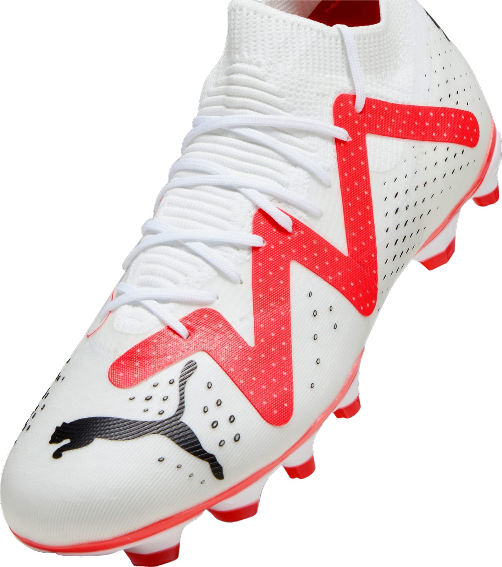 Future Match FG/AG Herre PUMA White/PUMA Black/Fire Orchid