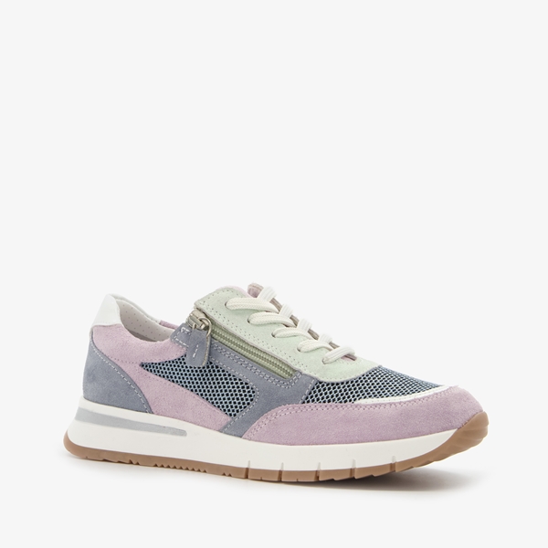Hush Puppies leren dames sneakers met pasteltinten