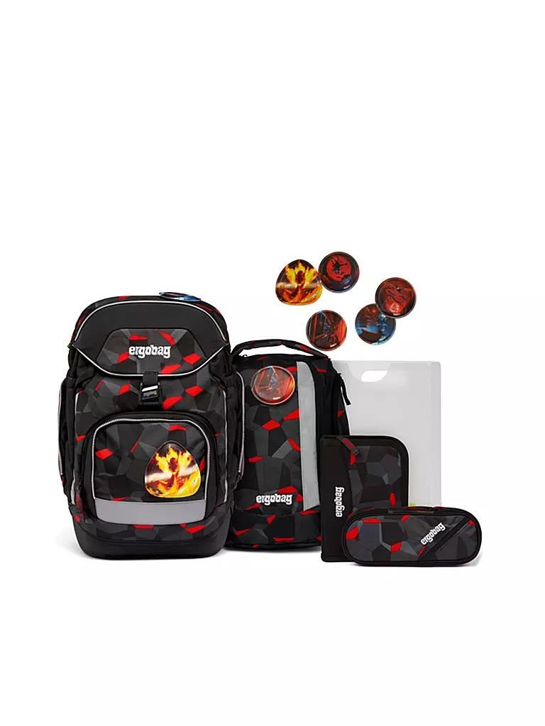 ERGOBAG Schultaschen Set 6tlg MAXI - TeakBärdo schwarz