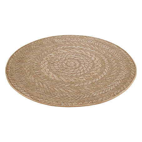 Jute Buitenkleed Woods - Rond - Beige