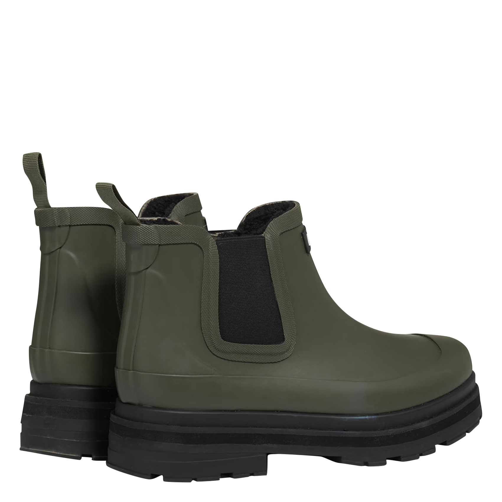 Bottines de pluie doublure en sherpa | Kaki