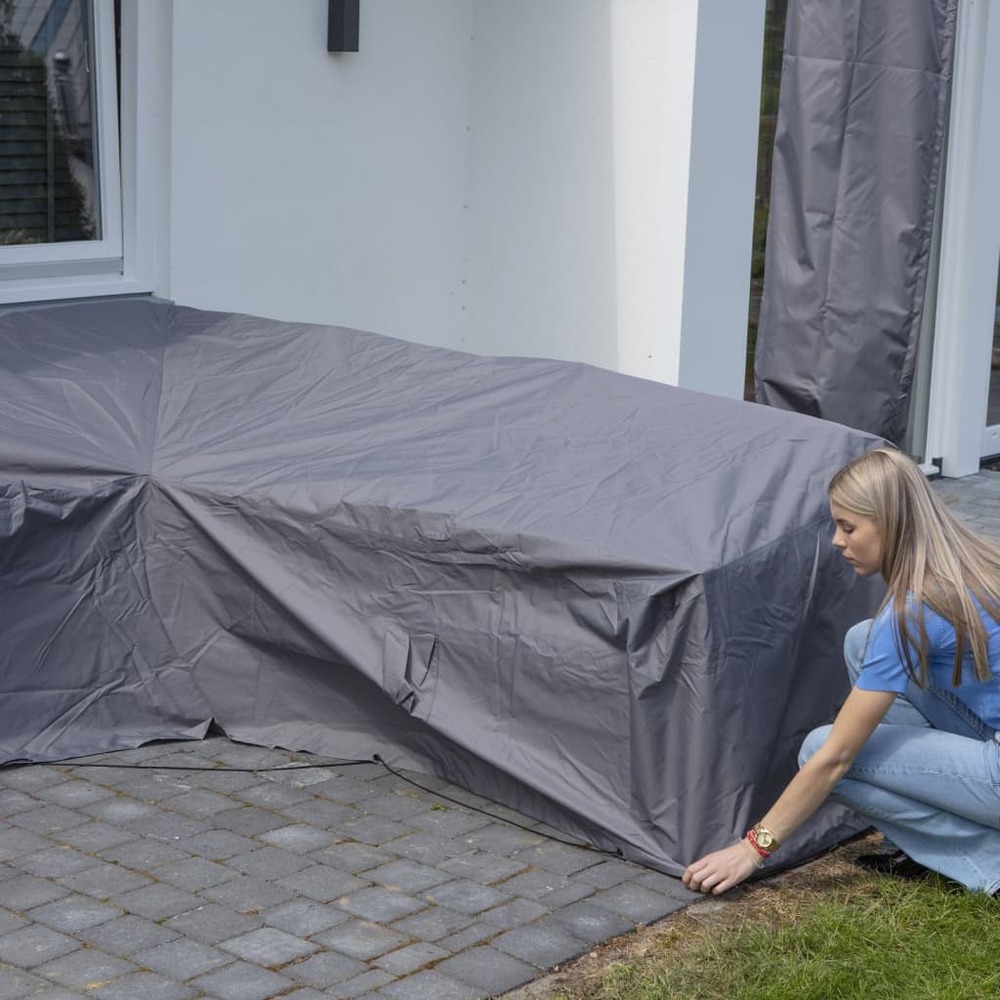 Housse de meubles d'extérieur 270 x 270 x 70 cm gris