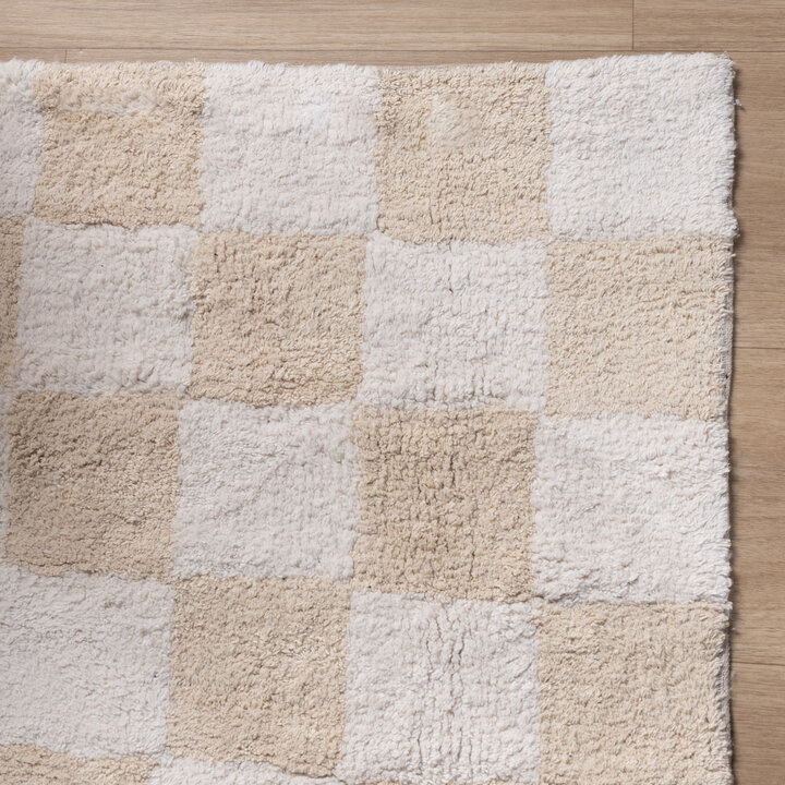 Retro vloerkleed - Gambit Creme/Wit