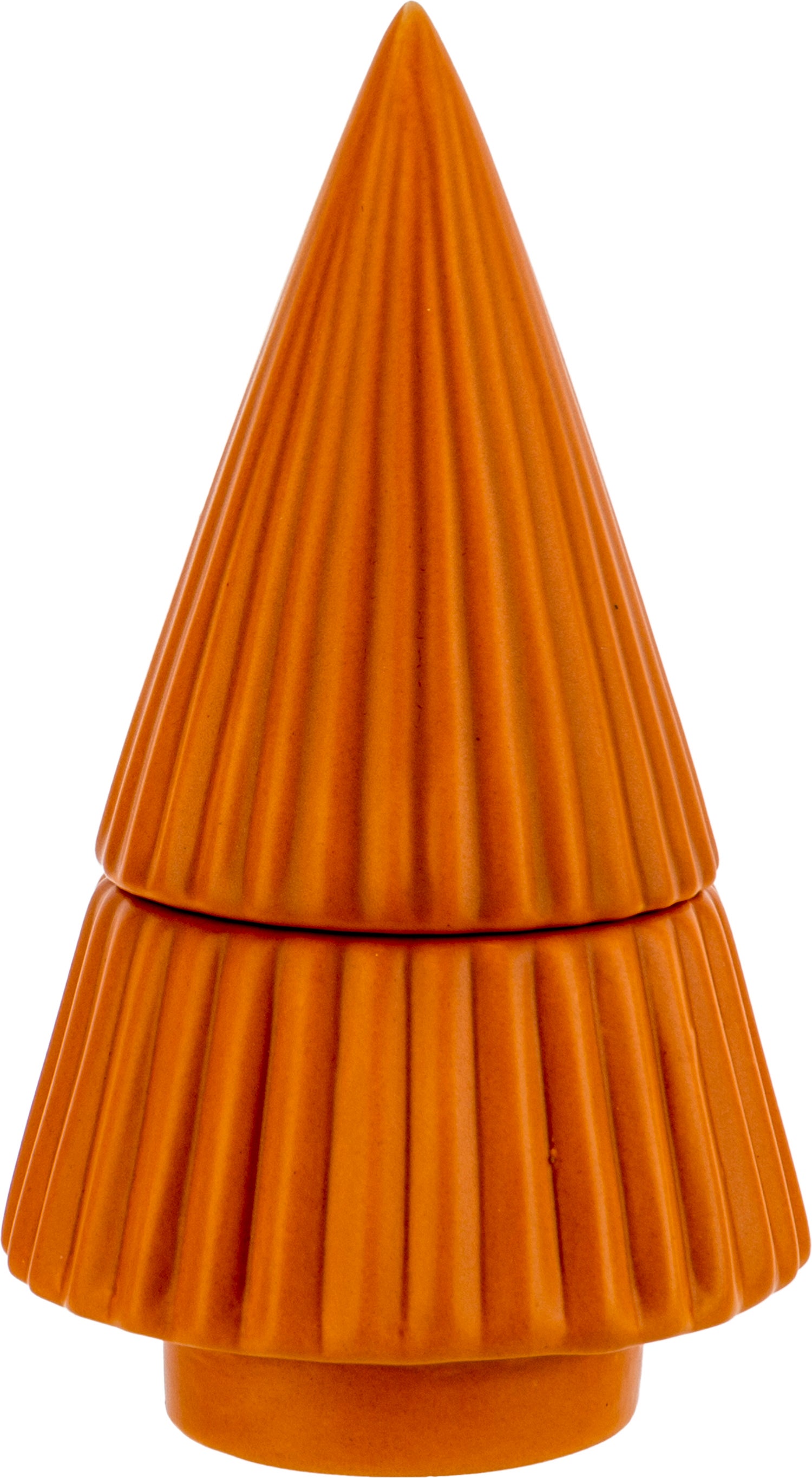 Cosy@Home waxinelichthouder kerstboom open it terracotta 9 x 9 x 16 cm