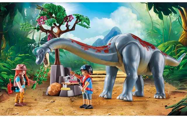 Playmobil® Spielbausteine »Dinos Brachiosaurus-Begegnung mit Luftkissenboot 71819«