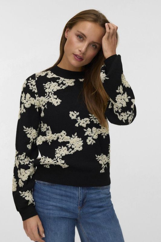 VERO MODA - VMNANCY LS O-NECK PULLOVER BOO - Dames - Gebreide Pullover