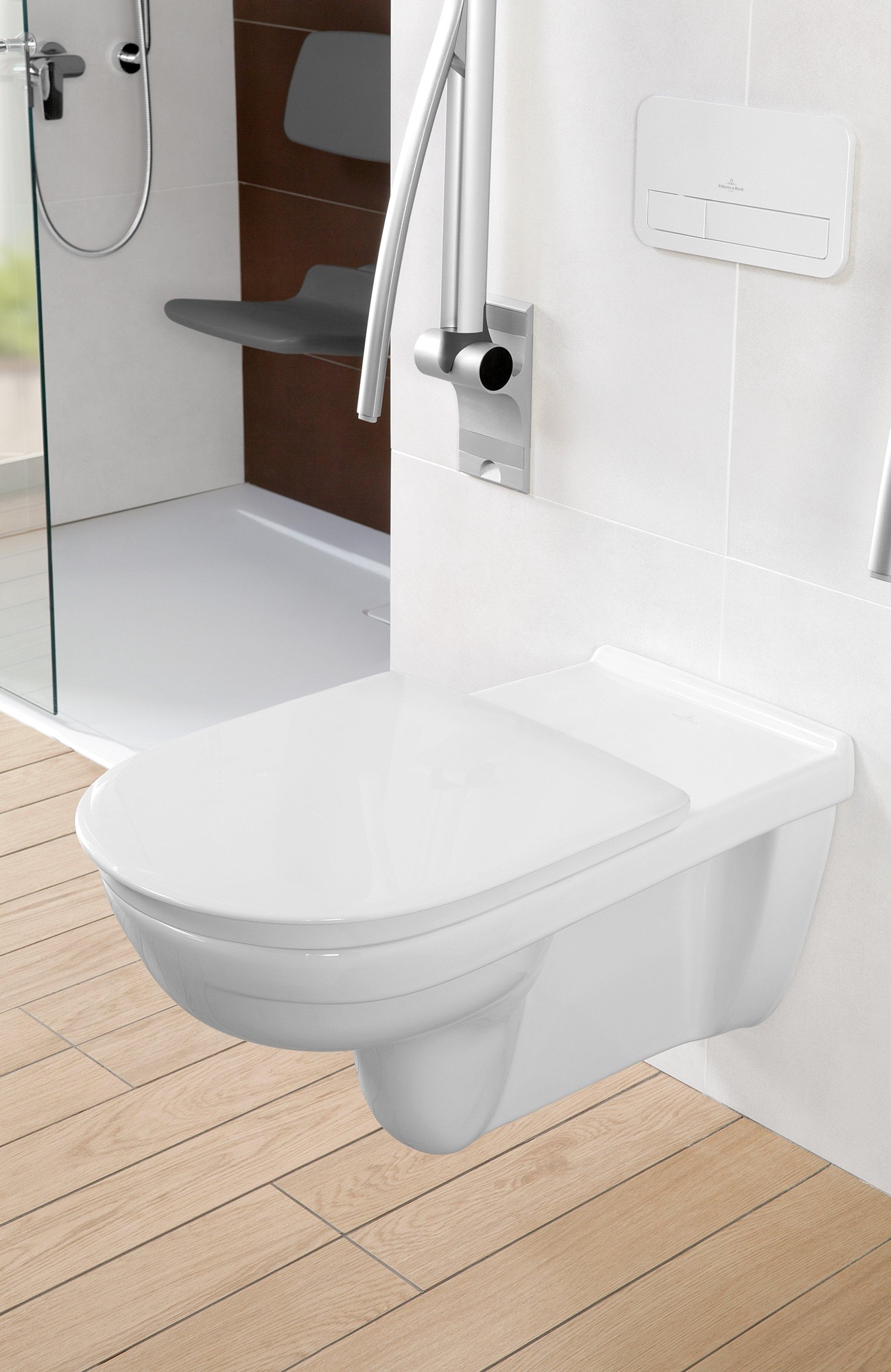Villeroy & Boch ViCare toiletzitting met AntiBac wit glans