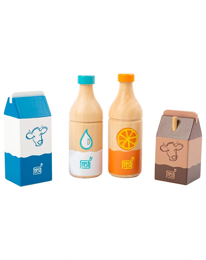 Spiel-Lebensmittel GETRÄNKE FRESH 4-teilig aus Holz